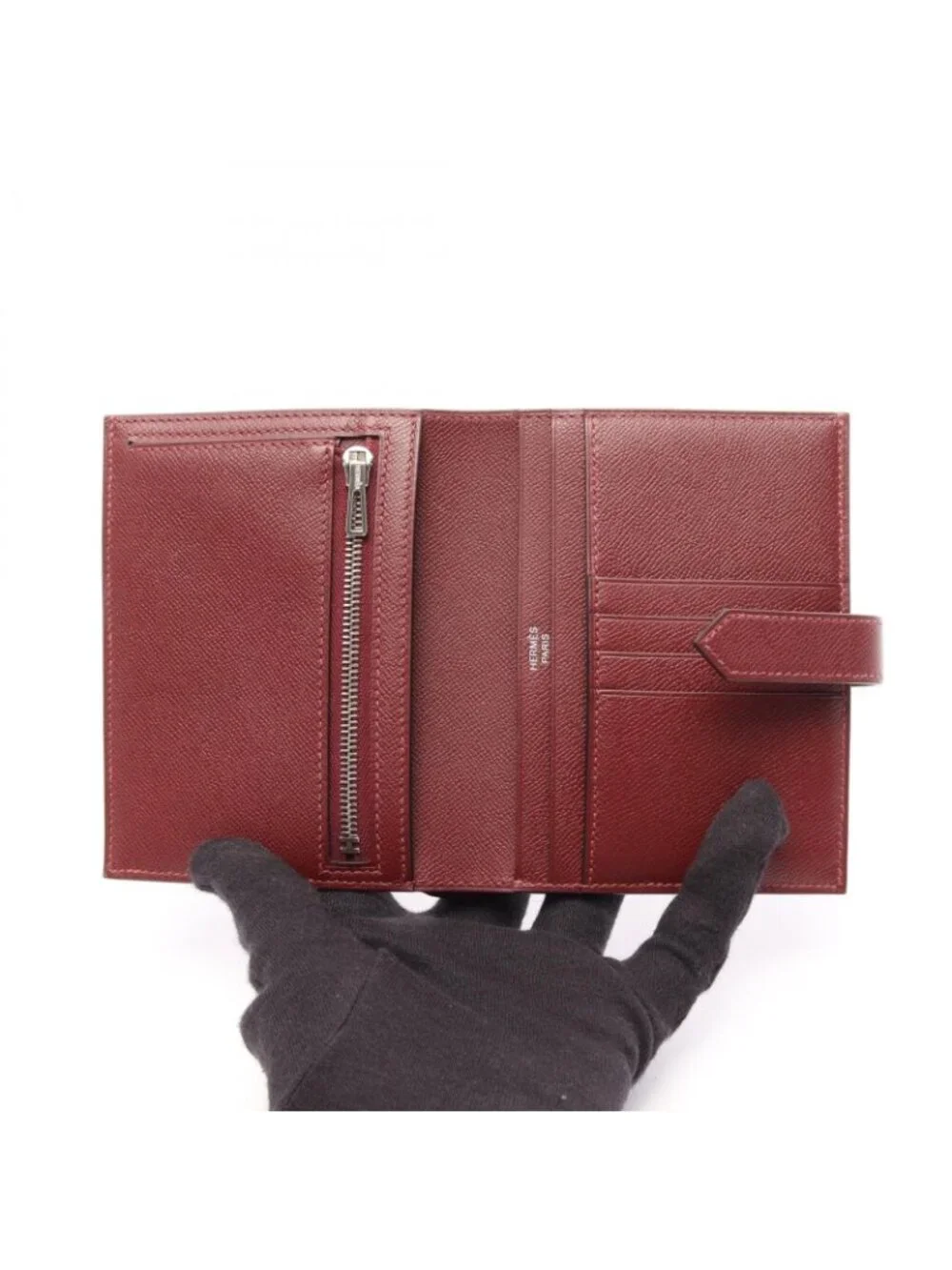 Hermes Bifold Wallet Bearn Compact Rouge